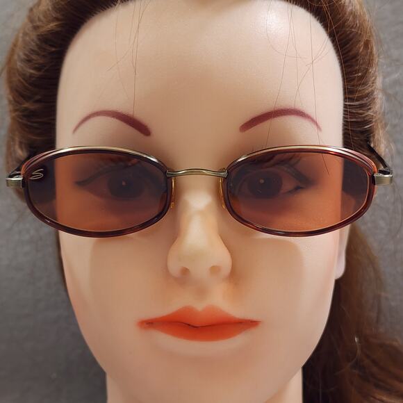 Serengeti Windsor 6476 Aviator Sunglasses Rose Tone Crystal Lens Sleek Oval - Picture 2 of 9